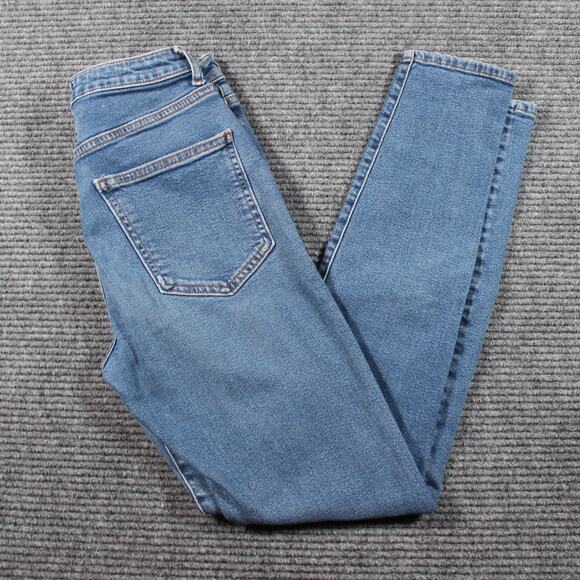 Forever 21 Jeans Womens 26 Blue Skinny Mid Rise Stretch 28 Inseam - Picture 1 of 8